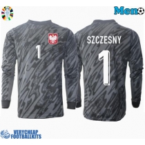 Poland Wojciech Szczesny #1 Goalkeeper Replica Away Shirt Euro 2024 Long Sleeve